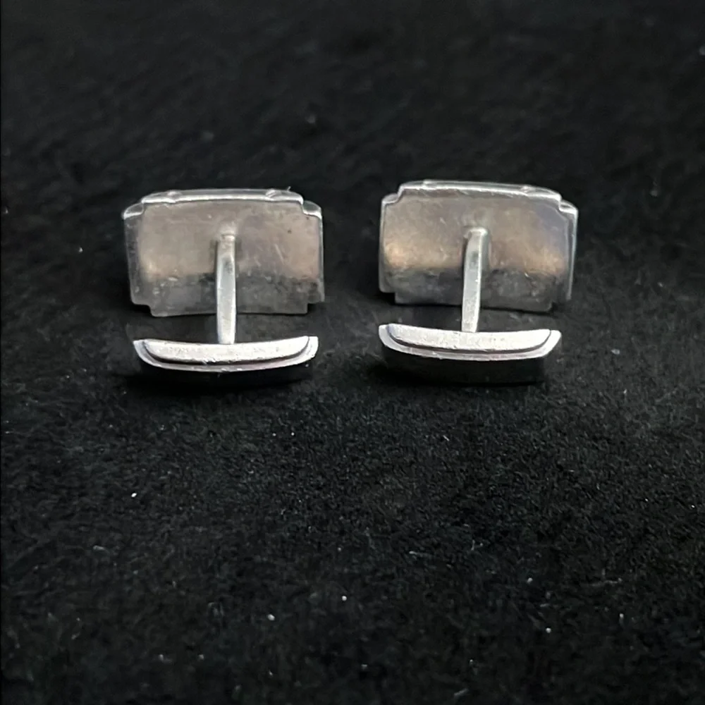 Tiffany & Co Men’s Sterling Silver Cufflinks (AUTHENTIC) - Picture 3 of 4